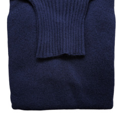 Pull col roul&eacute; navy - XL