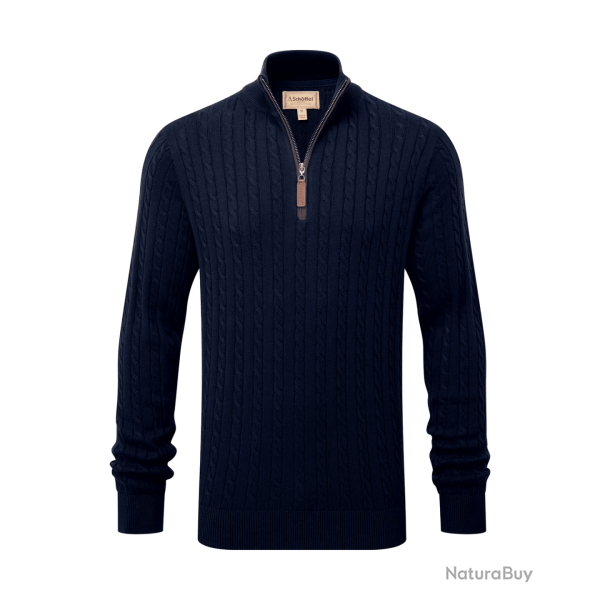 Pull coton cashmere Calton 1/4 zip 3 coloris - 2XL / Wine