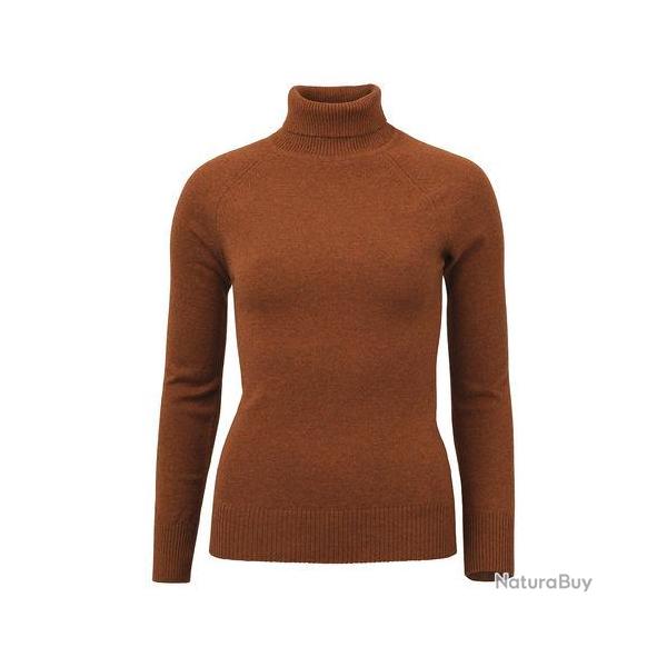 Pull femme col roul� KIT - Burnt orange / M