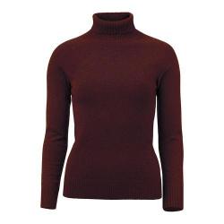 Pull femme col roul&eacute; Westminster - Burgundy / XL