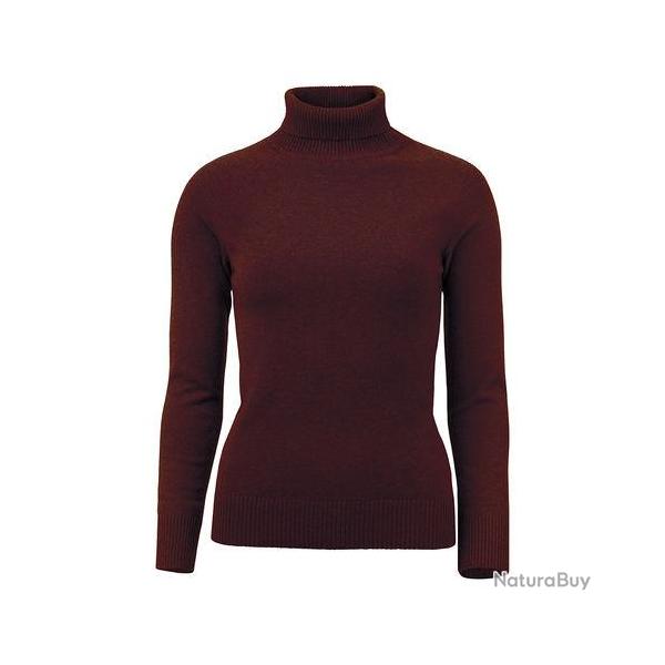 Pull femme col roul� Westminster - Burgundy / XL