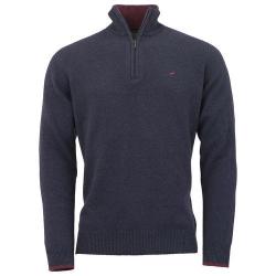 Pull lambswool brompton 1/4 ZIP - Dark storm / M