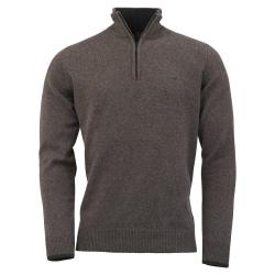 Pull lambswool brompton 1/4 ZIP - Biscuit / 4XL
