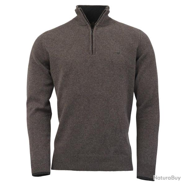 Pull lambswool brompton 1/4 ZIP - Biscuit / 4XL