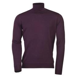 Pull merino col roul&eacute; easton - Purple / 2XL