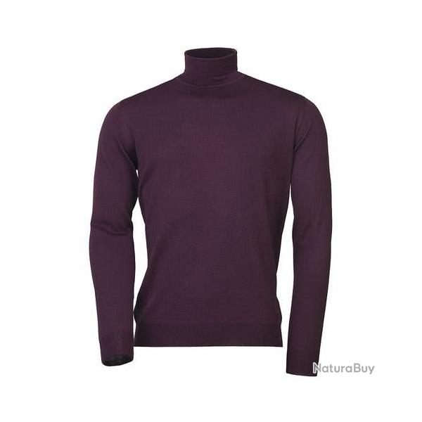 Pull merino col roul� easton - Purple / 2XL
