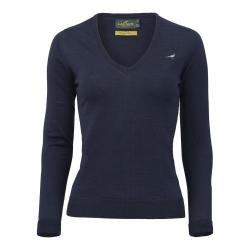 Pull m&eacute;rino femme col v Camilla - 2XL / Supernavy