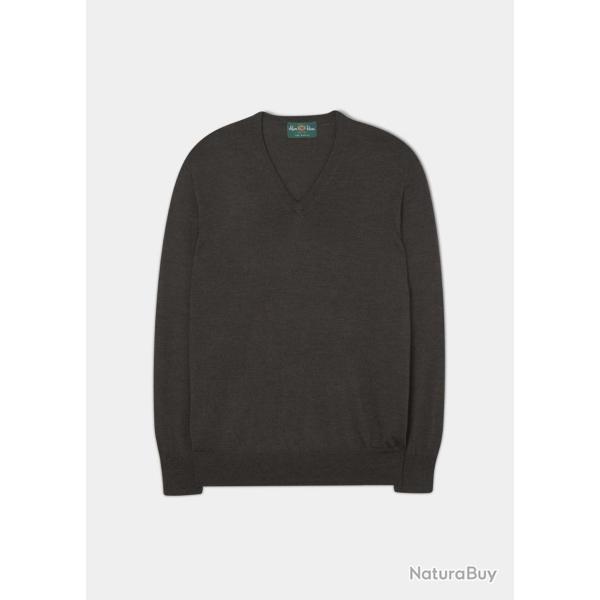 Pull merino Millbreck col V 4 coloris - 2XL / Dark brown