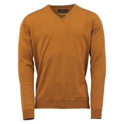 Pull merinos col v sussex - Mustard / S