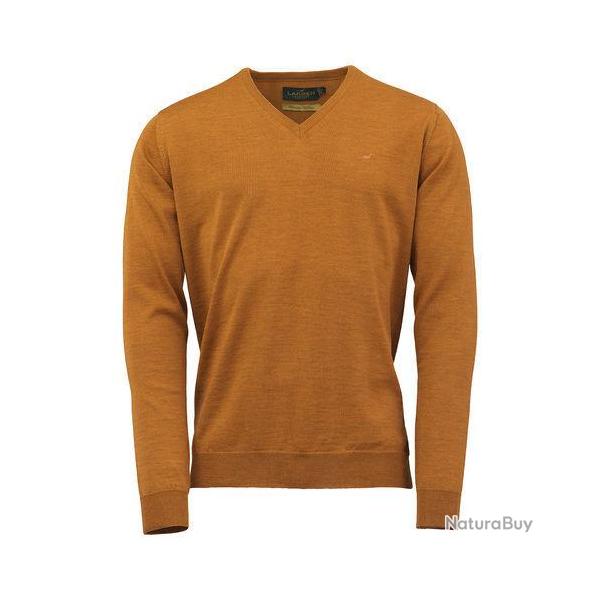 Pull merinos col v sussex - Mustard / S