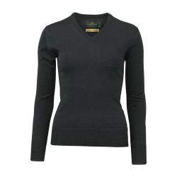 Pull merinos femme col V Carnaby olive - XL / Olive