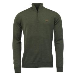 Pull m&eacute;rinos norfolk 1/4 ZIP - Woody / 4XL