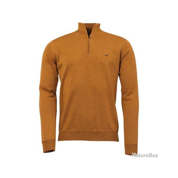 Pull m�rinos norfolk 1/4 ZIP - Mustard / 3XL