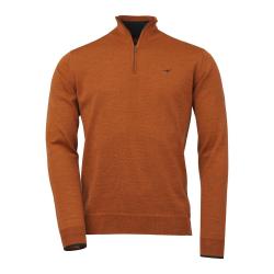 Pull NORFOLK 1/4 ZIP - Burnt orange / 3XL