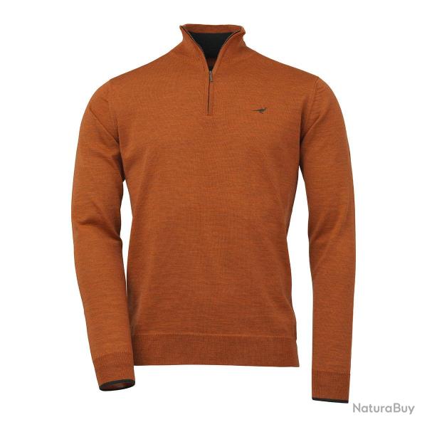 Pull NORFOLK 1/4 ZIP - Burnt orange / 3XL