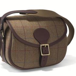 Sacoche &agrave; cartouches en tweed Hemsley - Burgundy