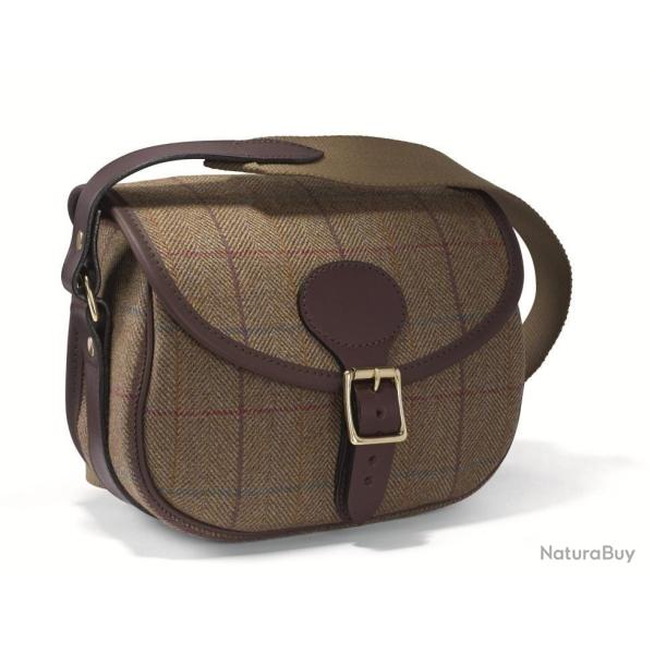 Sacoche � cartouches en tweed Hemsley - Burgundy