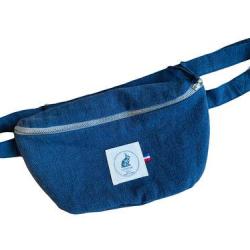 Sacs banane en lin 6 coloris - Bleu fonc&eacute;