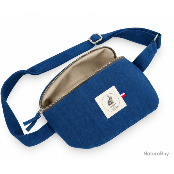 Sacs banane en lin Femme - 6 coloris - La Garenne - Bleu fonc� / Taille unique