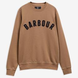 Sweat coton col rond Homme Prep - Sandstone - Barbour - M / Beige