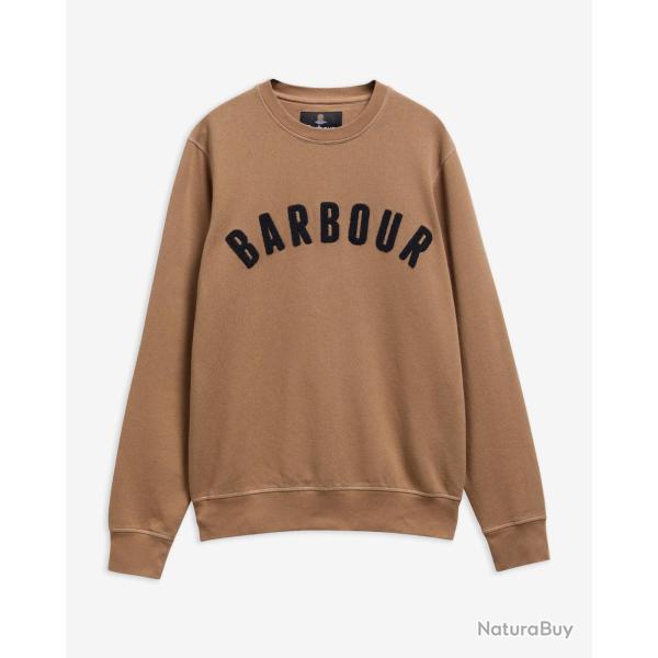 Sweat coton col rond Homme Prep - Sandstone - Barbour - XL / Beige