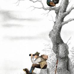 Tirage d'Aquarelle &laquo; Grand t&eacute;tras &raquo; - Thibault de Witte