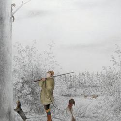 Tirage d'Aquarelle &laquo; Martre au ferme &raquo; - Thibault de Witte