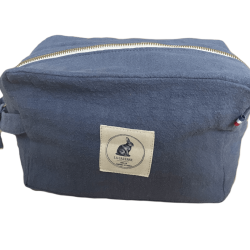Trousse de toilette en lin - Celadon