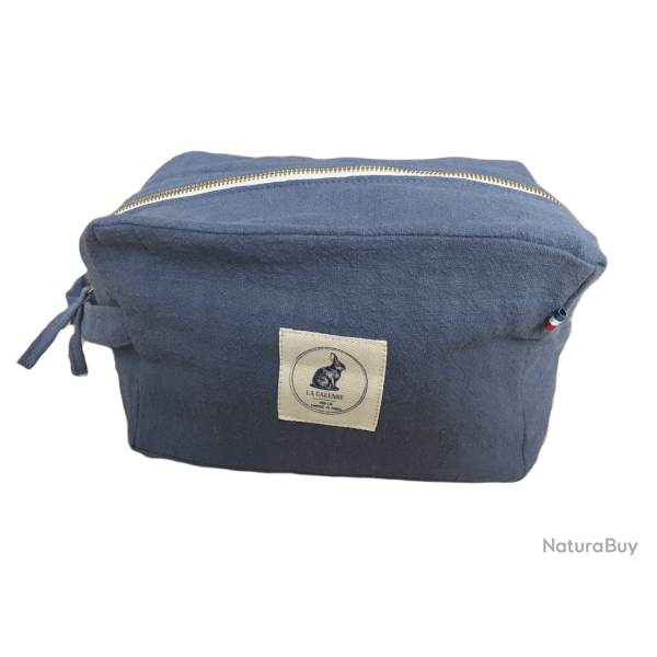 Trousse de toilette en lin - Celadon