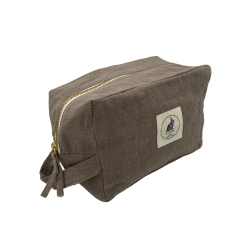 Trousse de toilette en lin - Kaki clair