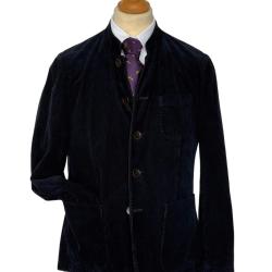 Veste autrichienne Bolton velour marine - 58