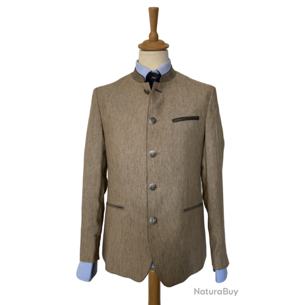 Veste autrichienne Murau beige en lin - 54