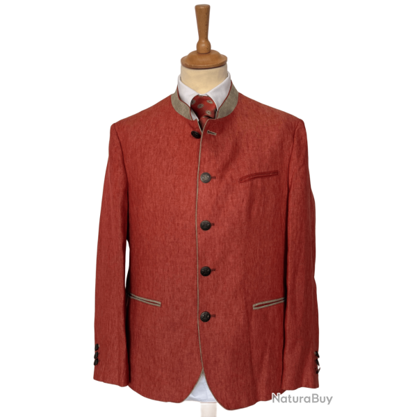 Veste autrichienne Murau braun en lin - 54
