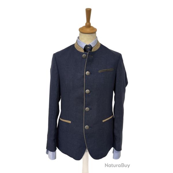 Veste autrichienne Murau dunkel blau en lin - 56
