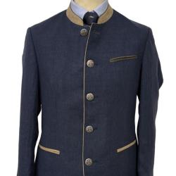 Veste autrichienne Murau dunkel blau en lin - 60