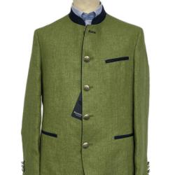 Veste autrichienne Murau grasgrun en lin - 50