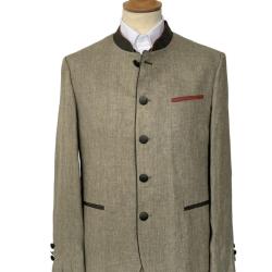 Veste autrichienne Murau hell olive en lin - 54