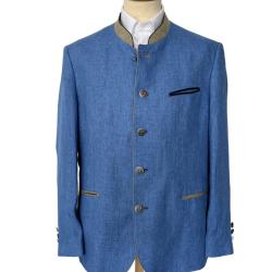 Veste autrichienne Murau mittel blau en lin - 54