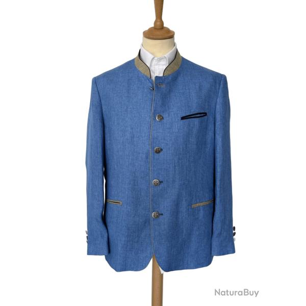 Veste autrichienne Murau mittel blau en lin - 54