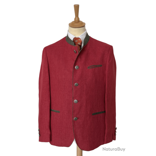Veste autrichienne Murau rot en lin - 60