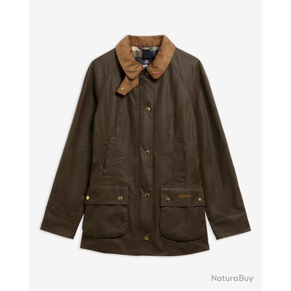 Veste en coton huil� Femme Icons Beadnell - Beech Birchwood - Barbour - 36 / Marron