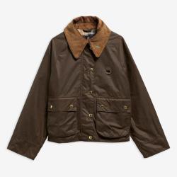 Veste en coton huil&eacute; Femme Icons Modern Spey - Beech Birchwood - Barbour - 38 / Marron