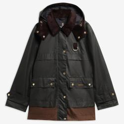Veste en coton huil&eacute; Femme Wrenwood - Fern - Barbour - 40 / Vert