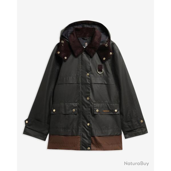 Veste en coton huil� Femme Wrenwood - Fern - Barbour - 40 / Vert