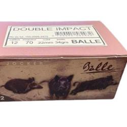 Balles JOCKER Double impact calibre 12/70 34grs x10
