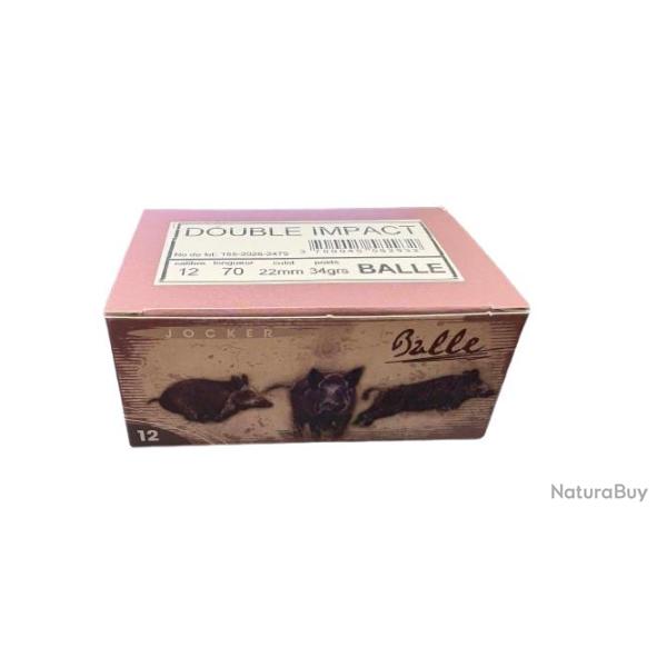 Balles JOCKER Double impact calibre 12/70 34grs x10