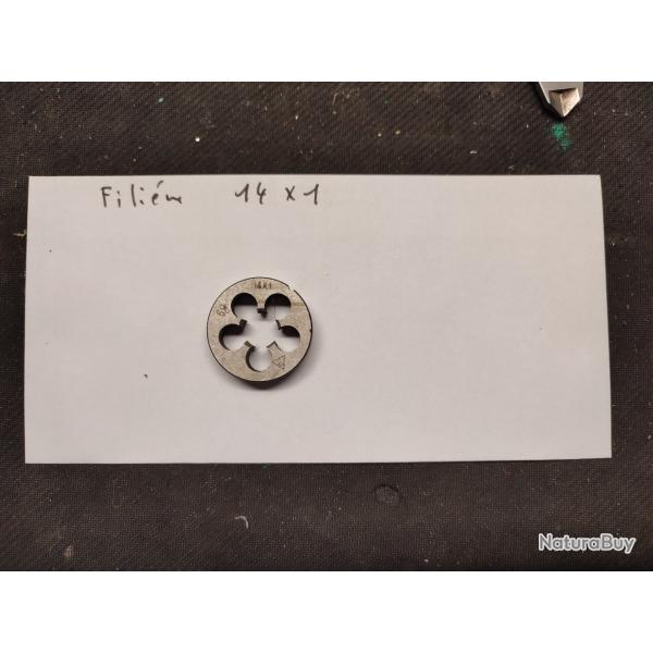 Fili�re   14/1 non r�glable  , pour filetage de canon syst�me m�trique ,europ�en