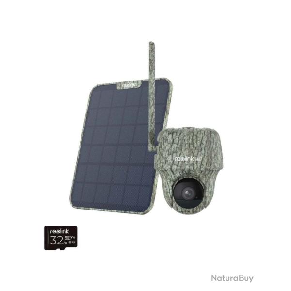 CAM�RA GO RANGER PT G450 V2 - REOLINK CAM�RA 4G SANS FIL 360� AVEC VISION NOCTURNE AVEC PANNEAU SOLA