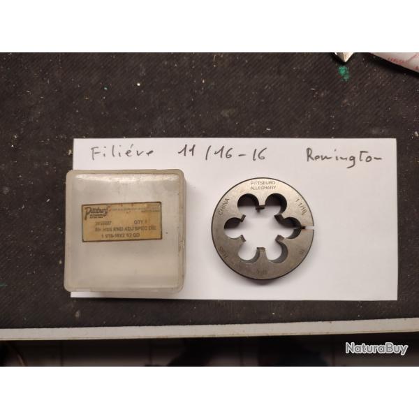 Fili�re 11/16-16 r�glable , pour filetage canon Remington 700 et XP-100