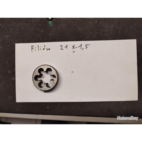 Fili�re  21/1,5  , pour filetage de canon syst�me m�trique ,europ�en